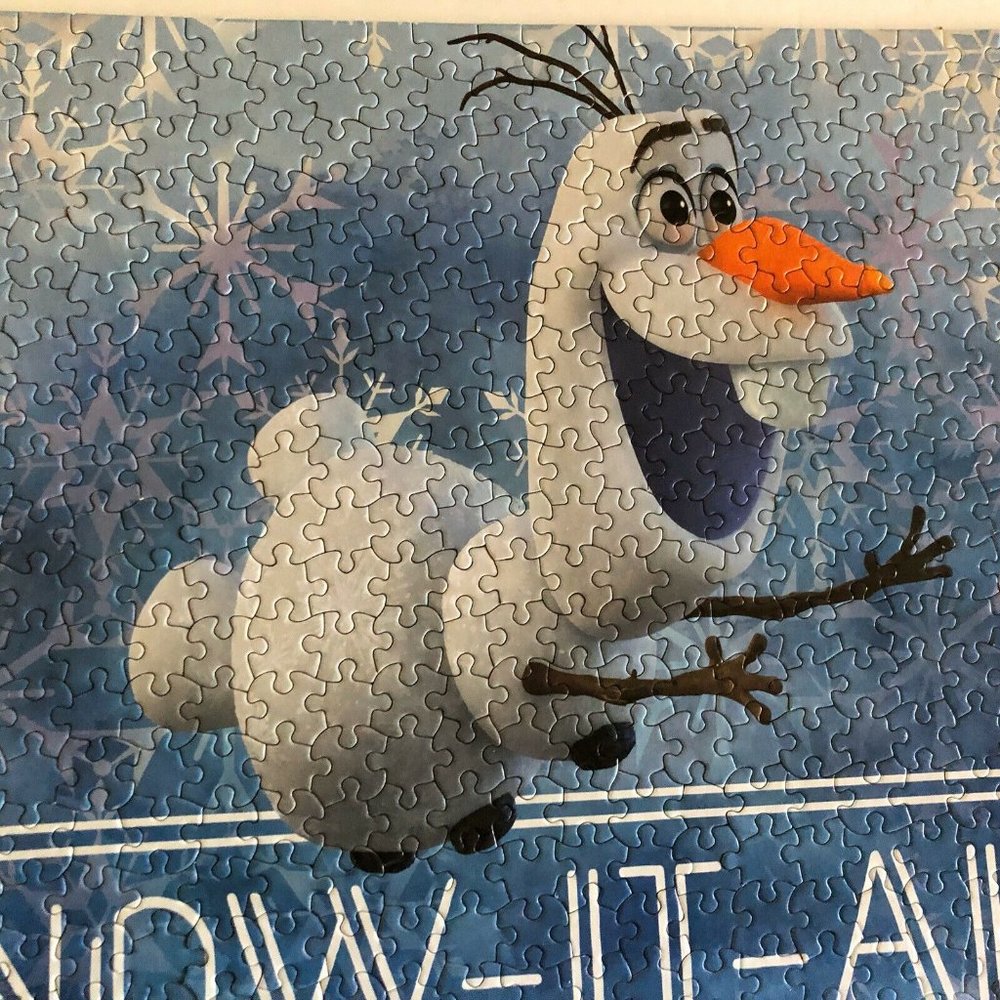 Disney Frozen Olaf Jigsaw Puzzle Kids 500 Piece Blue Snow-It-All Snowflake - Picture 3 of 8